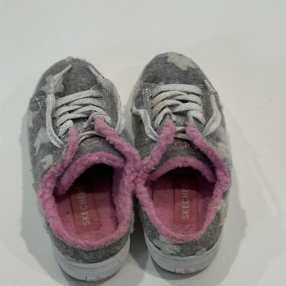 Girls Skechers Glittery Goldie Generation Cozy Sherpa Slip on Sneakers Size 2 - Picture 6 of 7